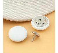 Lot de 5 boutons pression ronds colorés non amovibles à coudre pour réparation de casquettes à visière - 5-334-2-19 mm
