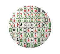 Lot de 5 boutons ronds de 6 cm pour Mahjong Chinese Hipster Vert