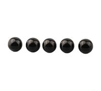 Lot de 5 boutons ronds en bakélite - Noir - Avec écrou en cuivre - Filetage M5 - Pour machines à fraiser, machines d'impression, appareils électroniques - Isolant - Montage rapide à la main - 20 mm à