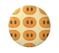 Lot de 5 boutons ronds en forme de nez de cochon laminé, 6 cm, avec finition brillante et fermeture sécurisée