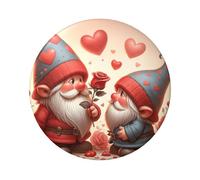 Lot de 5 boutons ronds laminés avec finition brillante et fermeture à épingle de 6 cm