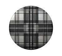 Lot de 5 boutons ronds laminés avec finition brillante et fermeture éclair de 6 cm Gris/noir/tartan