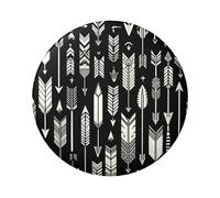 Lot de 5 boutons ronds laminés aztèques Tribal-Arrows-Aztec de 6 cm avec finition brillante