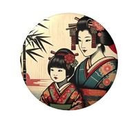 Lot de 5 boutons ronds laminés de 6 cm avec finition brillante et fermeture à épingle sécurisée