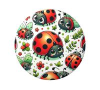 Lot de 5 boutons ronds laminés drôles avec finition brillante et fermeture à épingle sécurisée Vert 6 cm