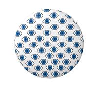 Lot de 5 boutons ronds laminés en forme de larme contre le mauvais œil 6 cm avec finition brillante