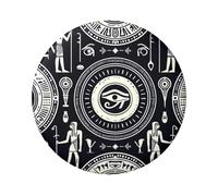 Lot de 5 boutons ronds laminés hiéroglyphiques égyptiens anciens de 6 cm avec finition brillante