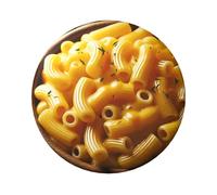 Lot de 5 boutons ronds laminés pour macaronis, sauce au fromage 6 cm, avec finition brillante et fermeture à épingle sécurisée