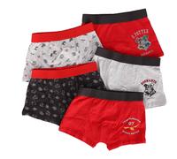 Lot De 5 Boxers Harry Potter Warner Coton Élasthanne Rouge 6A
