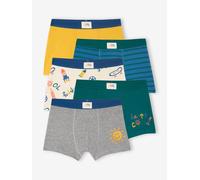 VERTBAUDET Lot de 5 Boxers Stretch Cool garçon Bleu Roi 12A