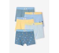 VERTBAUDET Lot de 5 Boxers Stretch garçon Surf Jaune pâle 4A