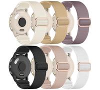 Lot de 5 bracelets de montre compatibles avec Venu 3S/Venu 2S/Forerunner 265S/255S, 18 mm en nylon extensible pour Garmin Vivoactive 4S/Vivomove 3S - Bracelet de rechange à dégagement rapide