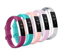 Lot de 5 bracelets de sport compatibles avec Fitbit Alta HR et Fitbit Alta pour homme et femme, en silicone souple classique pour Fitbit Alta HR/Fitbit Alta (lot de 5, D, petit)