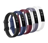 Lot de 5 bracelets de sport compatibles avec les bracelets Fitbit Alta HR et Fitbit Alta pour homme et femme, en silicone souple classique pour Fitbit Alta HR/Fitbit Alta (lot de 5, C, petit)