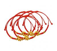Lot de 5 bracelets en corde rouge de l'année chinoise du cheval, bracelet porte-bonheur en corde tressée porte-bonheur pour chevaux, bracelets tissés à la main réglables pour hommes et femmes, 5PCS