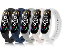 Lot De 5 Bracelets Pour Xiaomi Mi Band 7 - Pour Homme Et Femme - En Silicone Souple - Étanche - Réglable - Pour Xiaomi Mi Smart Band 7