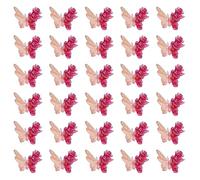 Lot de 5 breloques colorées en forme de papillon 3D en résine pour la fabrication de bijoux