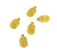 Lot de 5 breloques en forme de lingot avec nœud chinois et strass pour femme
