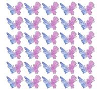 Lot de 5 breloques papillon 3D colorées pour ongles - Fournitures pour ongles - Décorations pour femmes et filles