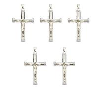 Lot de 5 breloques pour fabrication de bijoux | Perles faites à la main pour colliers, bracelets, porte-clés | Fournitures de bricolage pour bijoutiers et artisans, 4x6.5cm, Zinc