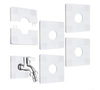 Lot de 5 brides fendues murales carrées pour une finition soignée des tuyaux d'environ 32 mm