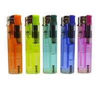 Lot de 5 Briquets - Allumage électronique - Non Rechargeable - 5 Couleurs Diff. - 043