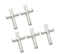 Lot de 5 broches élégantes en forme de crucifix en métal pour les chrétiens et les amateurs d'accessoires tendance, Narrow face, Comme décrit