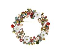 Lot de 5 broches élégantes en strass forme d'épis blé, for femmes, épingles verre représentant des plantes, décoration amusante et luxueuse for les amies lors d'événements(Color 18)