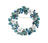 Lot de 5 broches élégantes en strass forme d'épis blé, for femmes, épingles verre représentant des plantes, décoration amusante et luxueuse for les amies lors d'événements(Color 19)