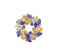 Lot de 5 broches élégantes en strass forme d'épis blé, for femmes, épingles verre représentant des plantes, décoration amusante et luxueuse for les amies lors d'événements(Color 1)
