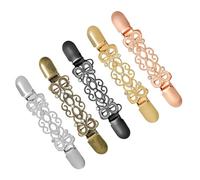 Lot de 5 broches élégantes en strass pour femme - Porte-écharpe et pull - Accessoire décoratif pour châle