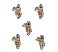 Lot de 5 broches en forme de cœur avec inscription « You Are Safe With Me » pour vêtements, chemise, sac à dos, bijoux, accessoires pour médecin, infirmière, enseignant, Métal
