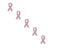 Lot de 5 broches en forme de ruban pour femme en alliage pour sensibilisation au cancer du sein et au sida broches avec logo du groupe, Octobre Rose Kit de Sensibilisation au Cancer du Sein