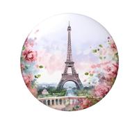 Lot de 5 broches en métal avec tour Eiffel de Paris avec fleurs pour femmes et hommes - Cadeaux amusants pour équipes et groupes publicitaires
