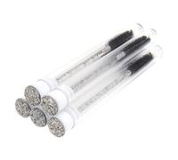 Lot de 5 brosses à cils avec tube de voyage à usage unique pour sourcils et cils - Noir foncé n°1