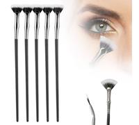 Lot de 5 brosses à cils festonnées d'angle pliantes, brosse éventail de mascara pour cils - Brosse d'angle festonnée magique - Outils de maquillage des yeux