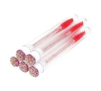 Lot de 5 brosses à cils portables à usage unique pour adultes - Outil de maquillage - Fournitures de beauté - Orange rouge n°1