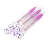 Lot de 5 brosses à cils portables pour adultes - Anti-poussière - Usage unique - Violet - N° 2