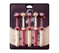 Lot de 5 brosses à dents à 3 côtés, outil réutilisable pour soins des gencives et brossage, pour de 3 à 12 ans, pour voyage, bain et