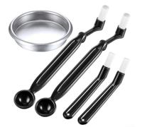 Lot de 5 brosses de nettoyage pour machine à café, poils en nylon résistants à la chaleur, pour entretien de la machine à expresso, porte-filtre, baguette à vapeur, espaces étroits, noir