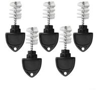 Lot de 5 brosses de robinet à bière pour un nettoyage complet des robinets de fût, faciles à utiliser et à entretenir (5 pièces noires)