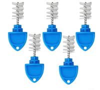 Lot de 5 brosses de robinet à bière pour un nettoyage complet des robinets de fût, faciles à utiliser et à entretenir (5 pièces, bleu)