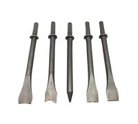 Lot de 5 burins à air comprimé avec tige hexagonale en acier robuste pour enlever les boulons, pièces corrodées et carreaux pour mécanicien professionnel et bricolage