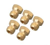 Lot de 5 buses de cuisinière à gaz en laiton pour conversion GPL, injecteurs de propane filetés M6 x 0,75 avec tailles 0,5/0,65/0,7/0,87/0,95 mm pour brûleurs SABAF et ustensiles de cuisine