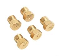 Lot de 5 buses de jet de gaz en laiton M6 x 0,75 pour plaque de cuisson | Construction en laiton massif, résistant à la rouille, pour une utilisation à long terme, s'adapte aux plaques de cuisson