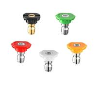 Lot de 5 Buses de Nettoyeur Haute Pression, Embouts universels pour Buses de Nettoyeur Haute Pression à Connexion Rapide de 1/4 po, 4 500 psi, 3,0 GPM, Nettoyage Multi-Angles