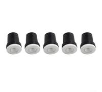 Lot de 5 buses de rechange pour réservoirs de 5 gallons, embouts de buse en céramique de 2 à 3,5 mm, noir + gaine en plastique blanche avec doublure blanche, 21 x 18 mm (3,5 mm)