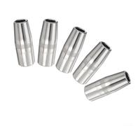 Lot de 5 buses de soudage MIG - Alésage de 12,5 mm - Profil conique de 60 mm de long pour un meilleur contrôle du gaz de blindage sur plusieurs modèles de torche