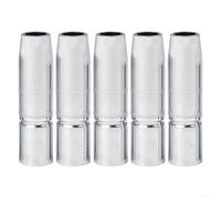 Lot de 5 buses de torche de soudage MIG 350 A en cuivre pur pour accessoires de soudure, pointe conductrice en cuivre rouge avec finition plaquée pour une résistance à la chaleur et une durabilité