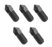 Lot de 5 buses d'extrudeuse 0,4 mm M6 compatibles avec imprimante 3D AnkerMake M5, tête de buse massive en acier trempé, accessoires d'imprimante 3D